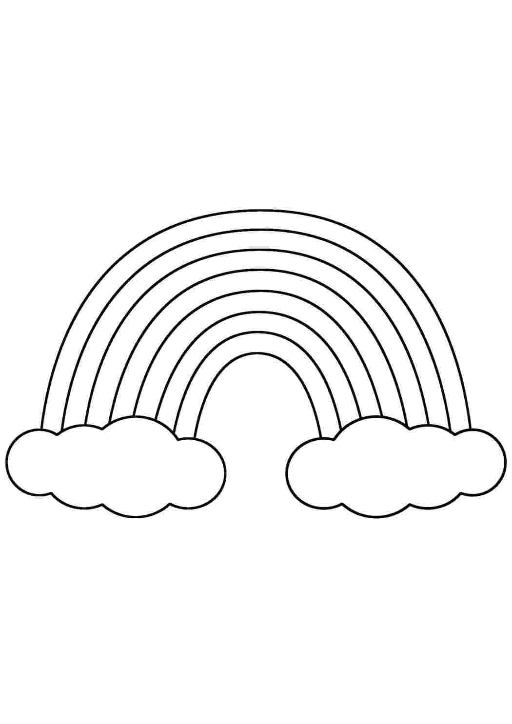 Раскраски Радуга из облаков Радуга радуга, облака