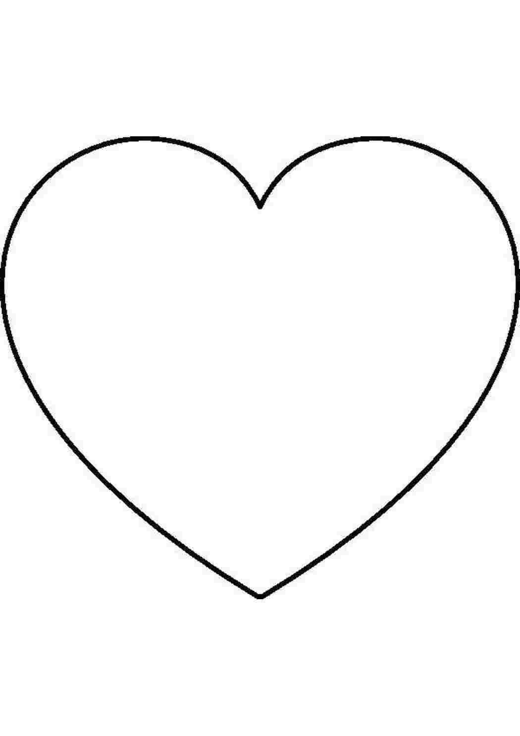 Раскраски Шаблон сердца Сердечки контур, сердце