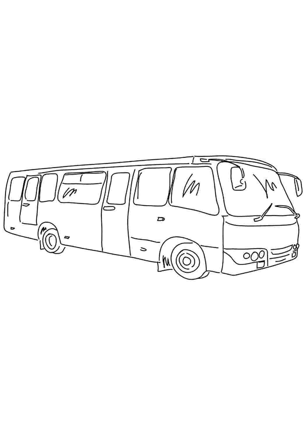 Раскраски Раскраска автобус Автобус Автобус