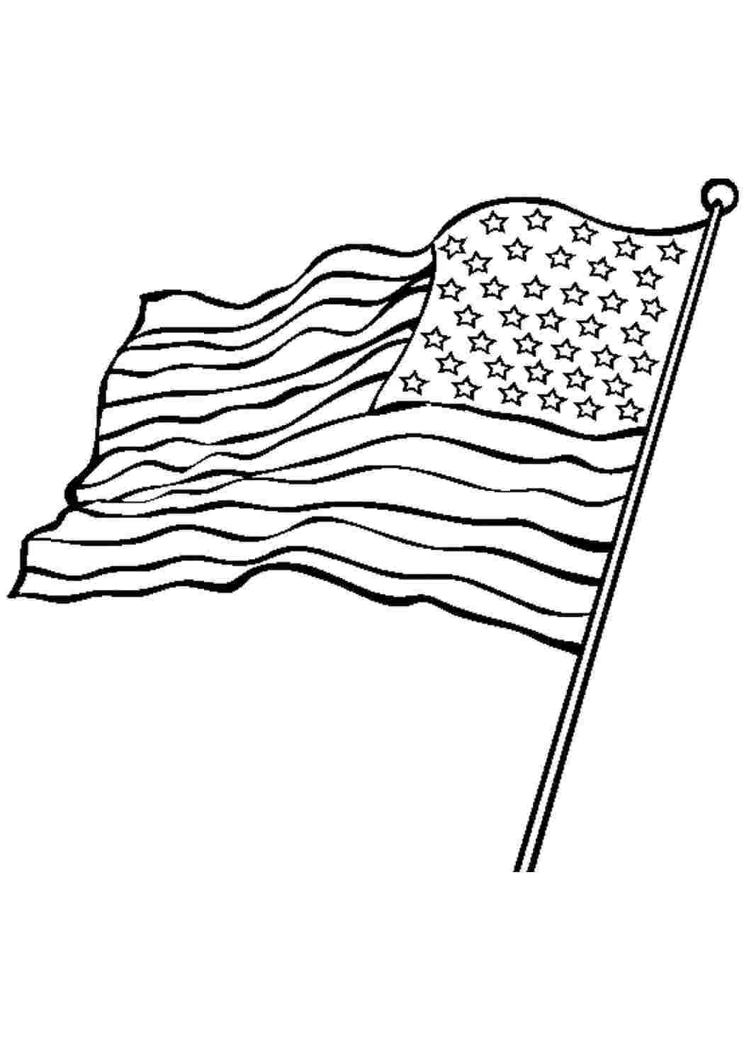 Раскраски Флаг сша США Америка, США, флаг