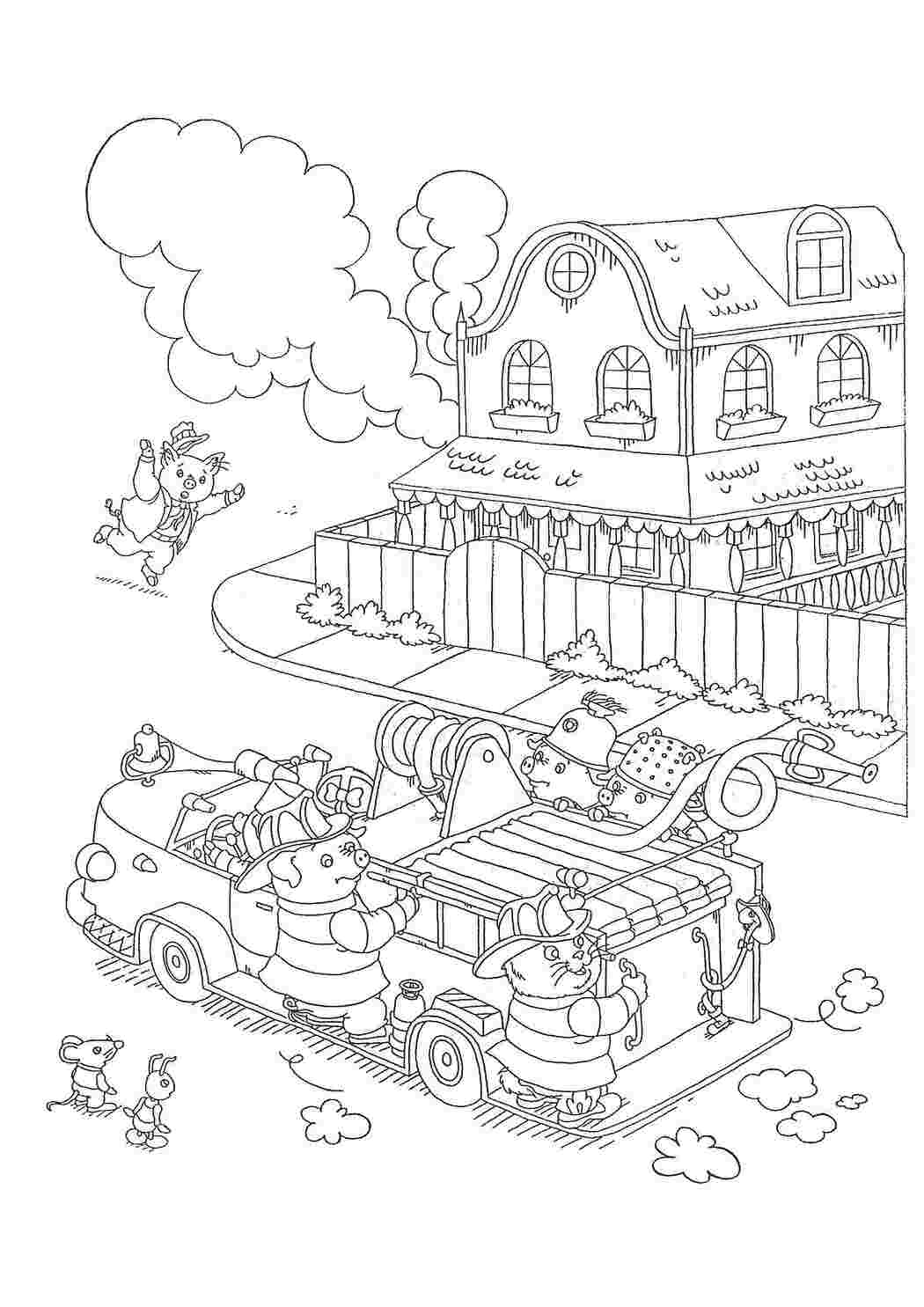 Раскраски Игрушки пожарники игрушки пожарники, игрушки