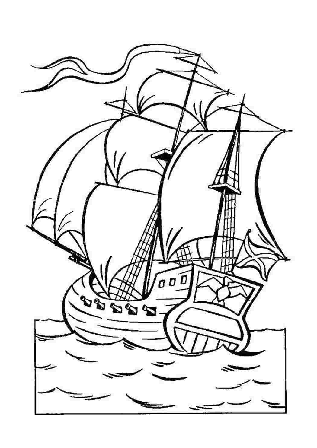 Раскраски Корабль в море сказка о царе салтане Сказки, Царь Салтан