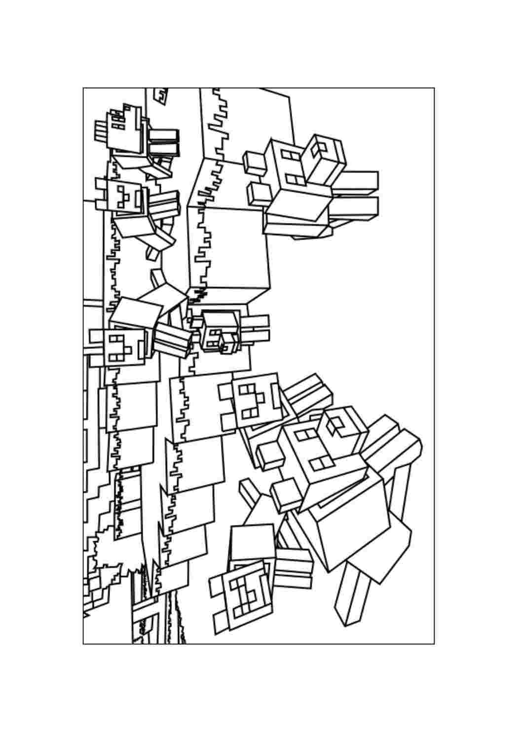 Майнкрафт Скачать раскраски для мальчиков