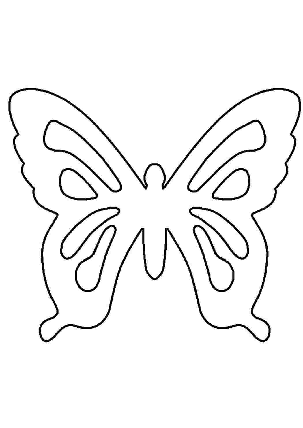 Раскраски Контур бабочки для вырезания контуры для вырезания бабочек контуры, шаблоны, бабочки