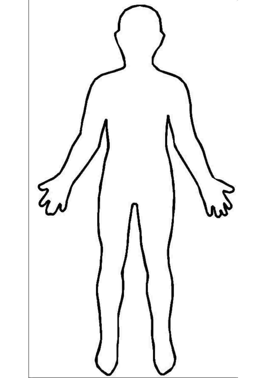 Раскраски Контур человека человек человек, контур