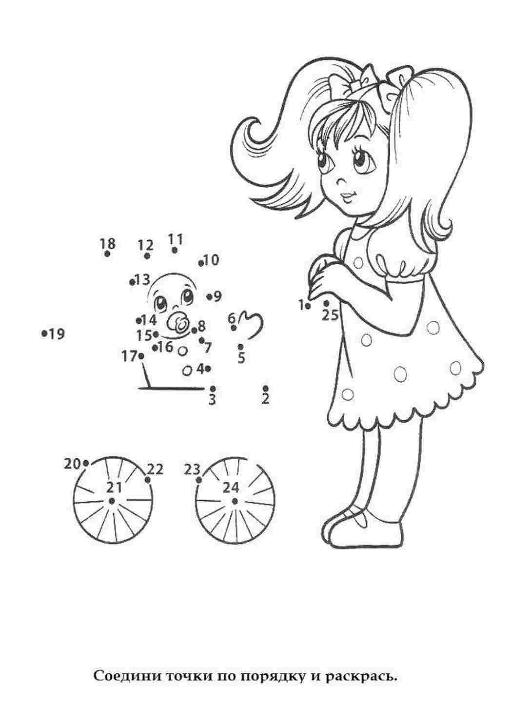 Раскраски Обведи по точкам коляску раскраски обведи по точкам, коляска