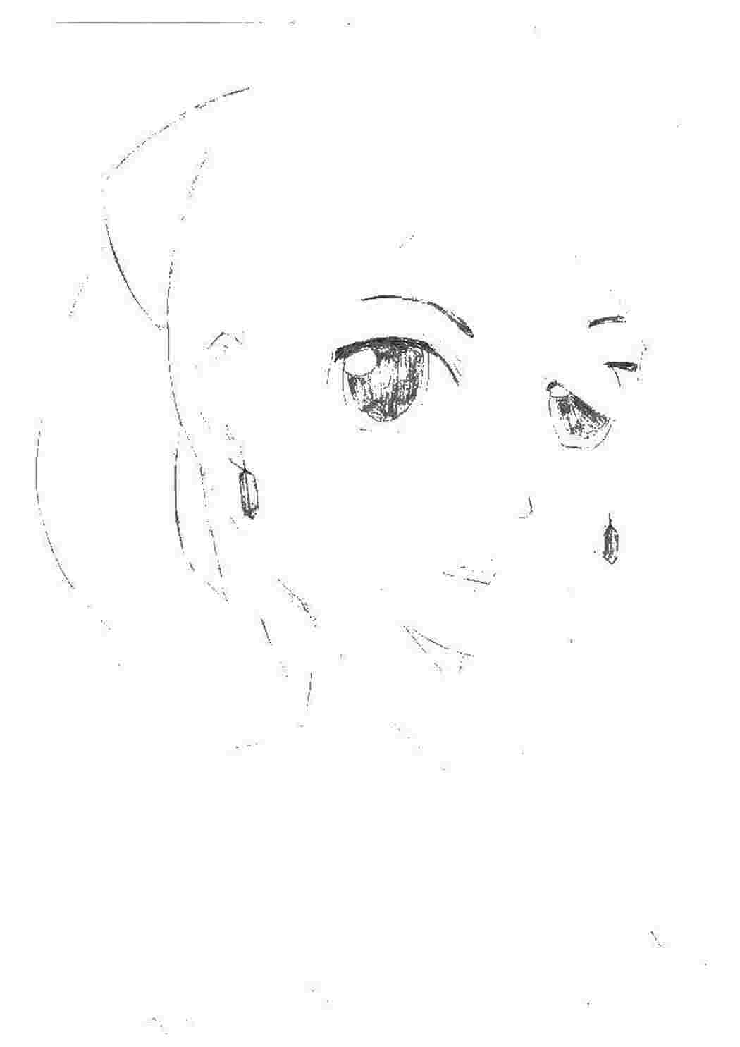 Раскраски Рисуем аниме лицо аниме хвост феи аниме, рисуем, тело, лицо