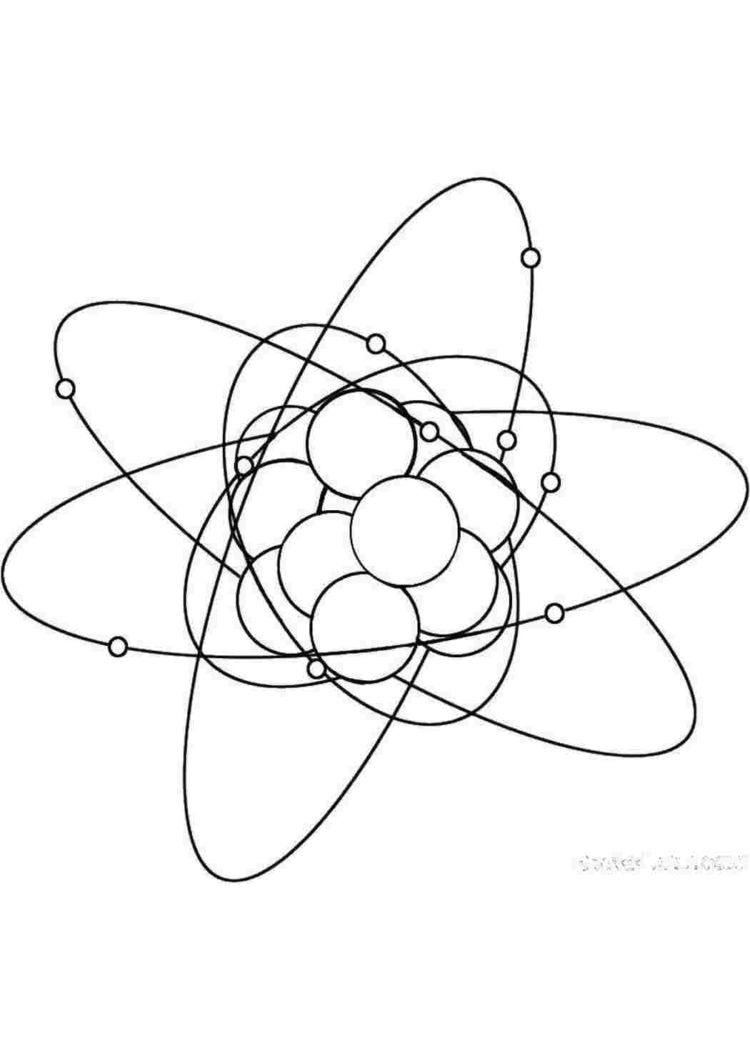 Раскраски Атомы Атомы атомы, молекулы