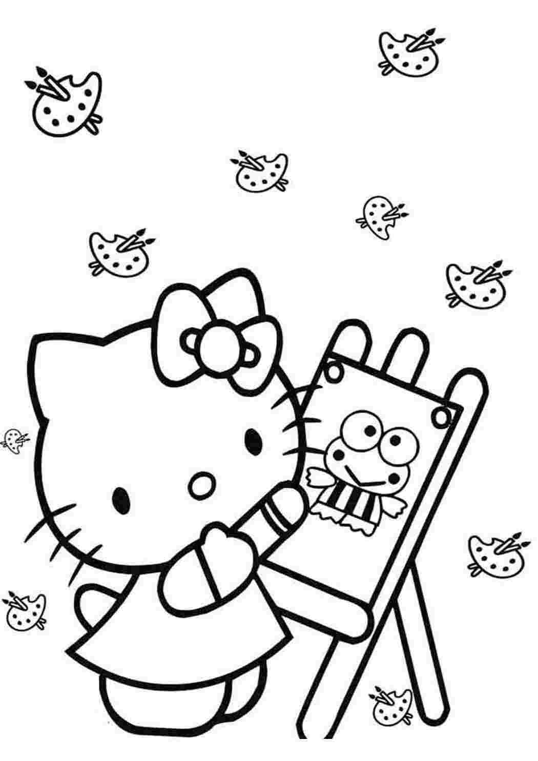Раскраски Привет Китти раскраски скачать формата  а4 бесплатно Hello Kitty