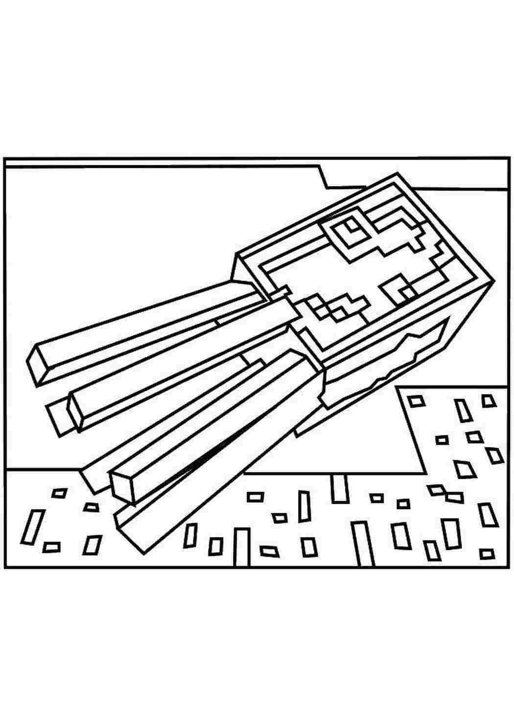 Раскраски Майнкрафт осминог майнкрафт майнкрафт, осминог