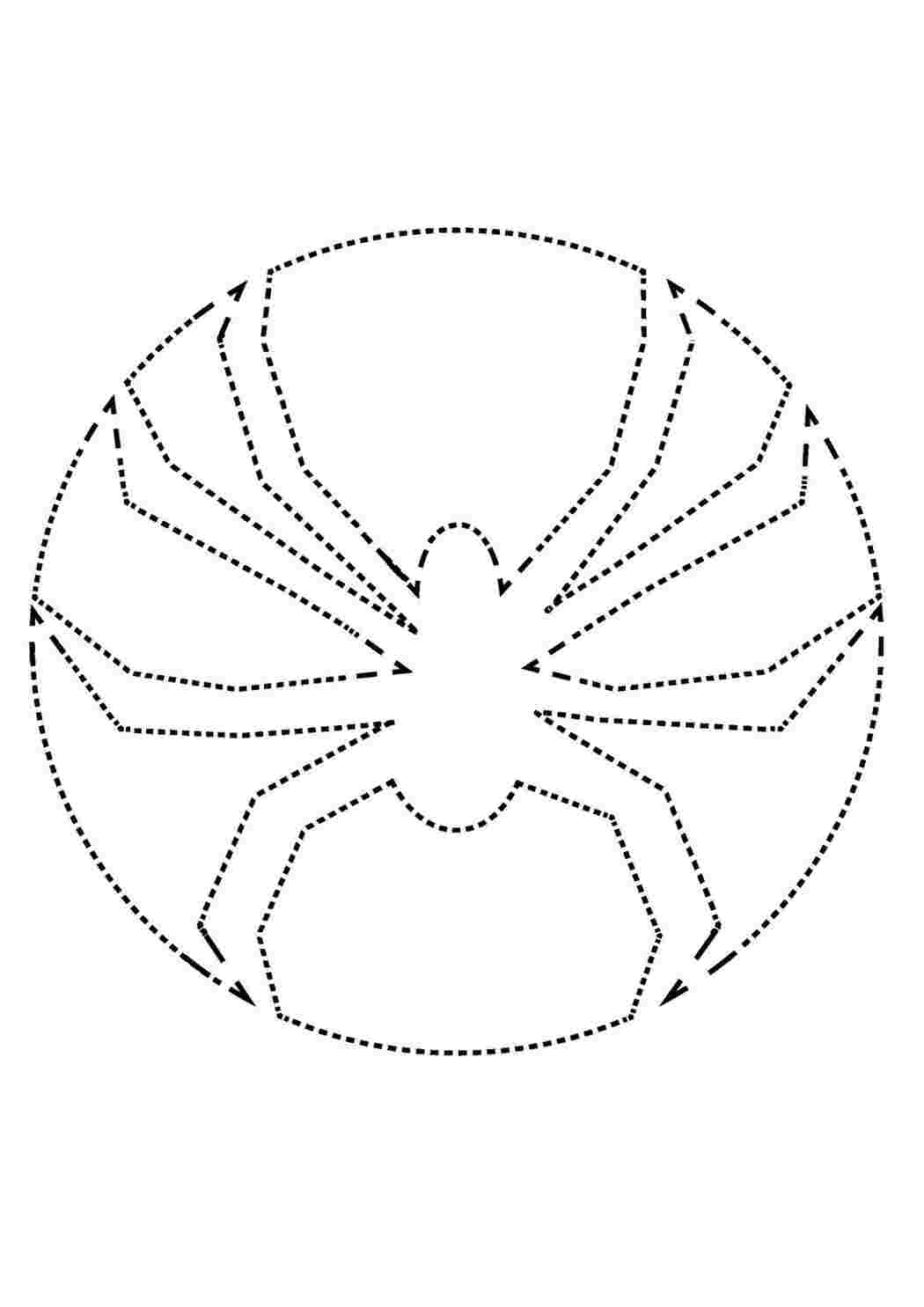 Раскраски Раскраски для вырезания с шаблонами пауков контуры паука для поделок