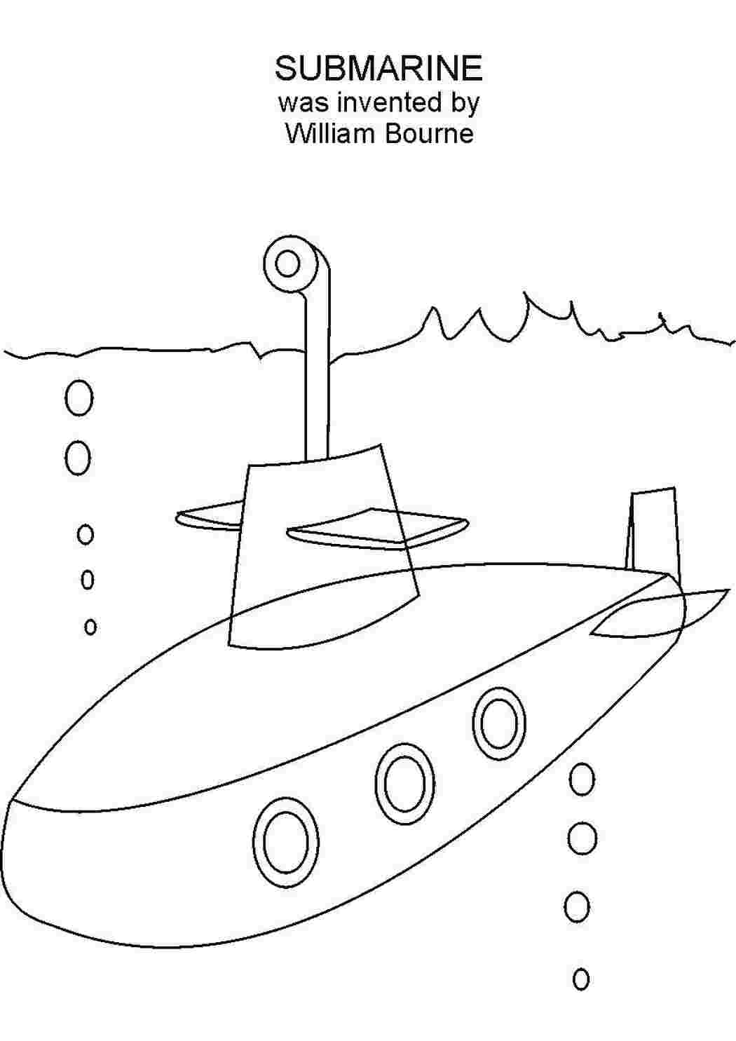 Раскраски Субмарина под водой подводная лодка подводная лодка, субмарина