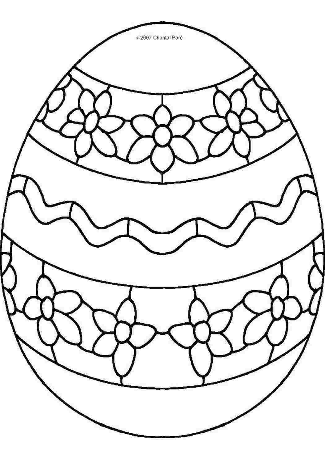 Раскраски Яйцо в узорчиках и цветочках Узоры для раскрашивания яиц узоры, цветы, яйца