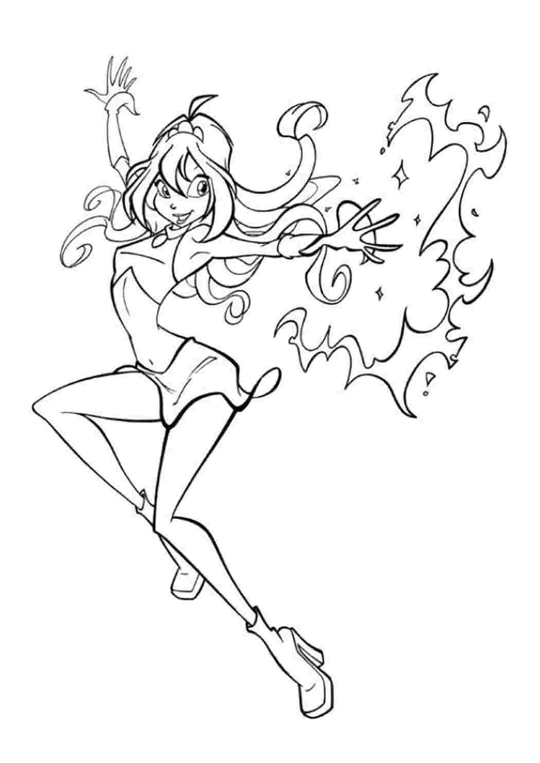 Раскраски раскраска винкс блум Клуб Винкс Winx club Блум