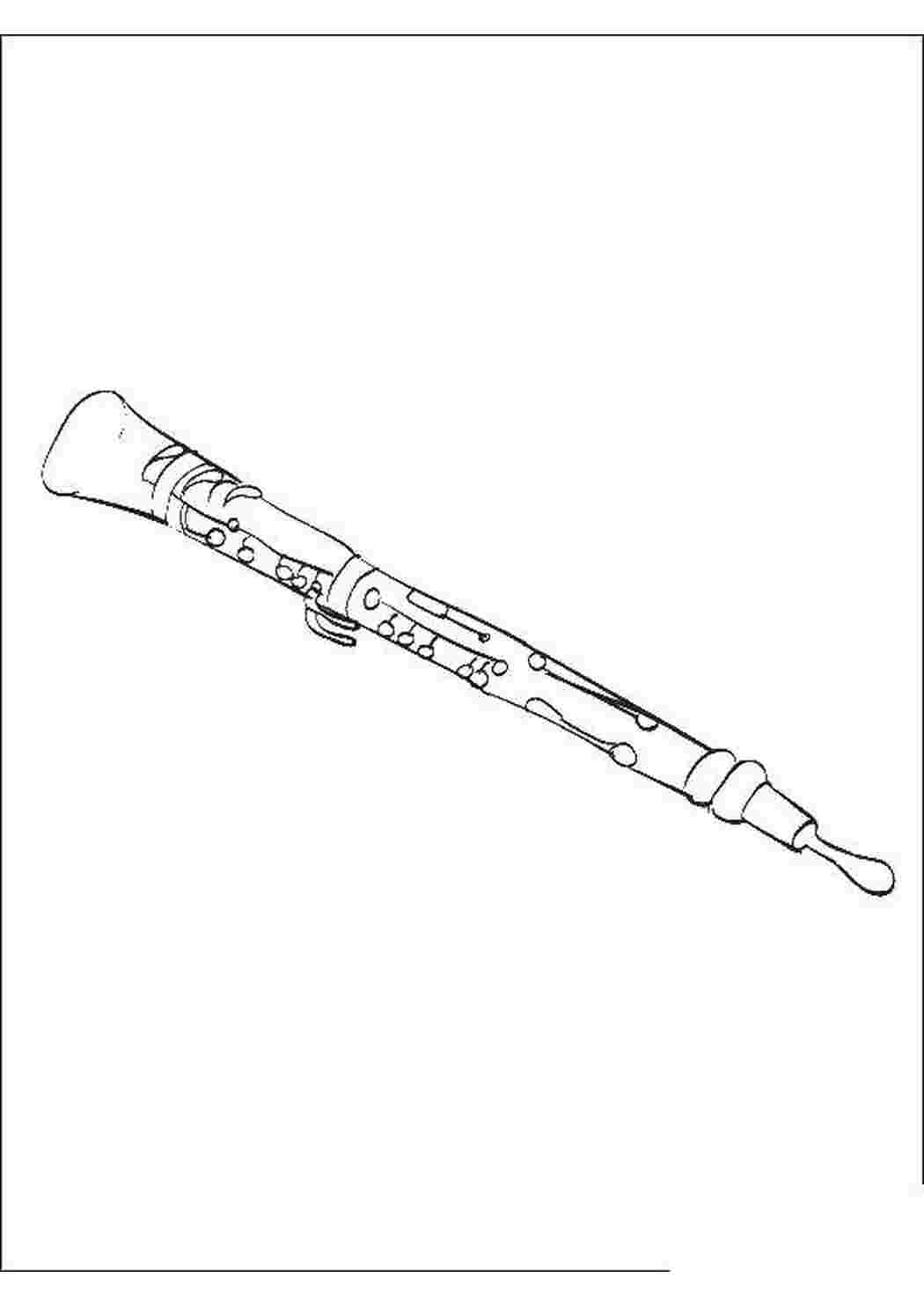 Раскраски Флейта музыкальные инструменты флейта