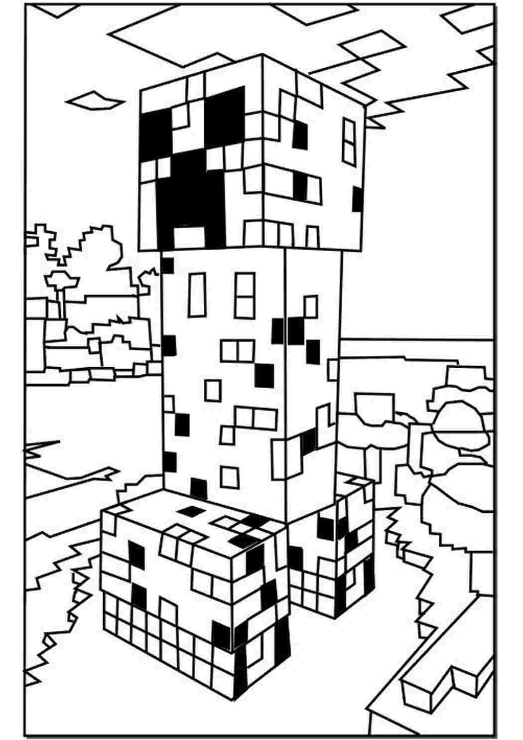 Раскраски картинки на рабочий стол онлайн Майнкрафт Скачать раскраски для мальчиков