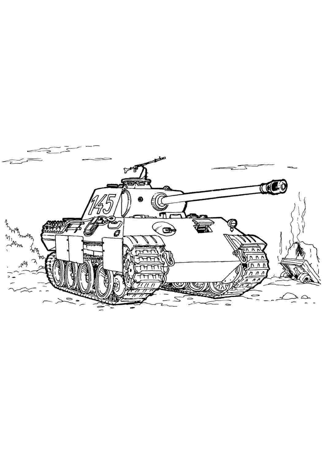 военные раскраски танк
