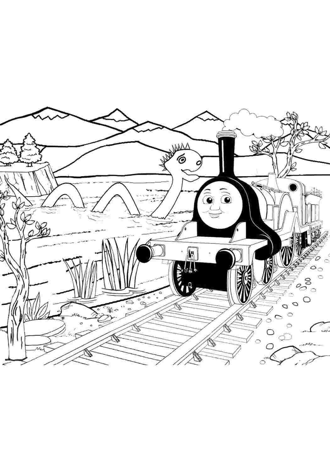 Раскраски Едет поезд поезд поезда, малышам, рельсы