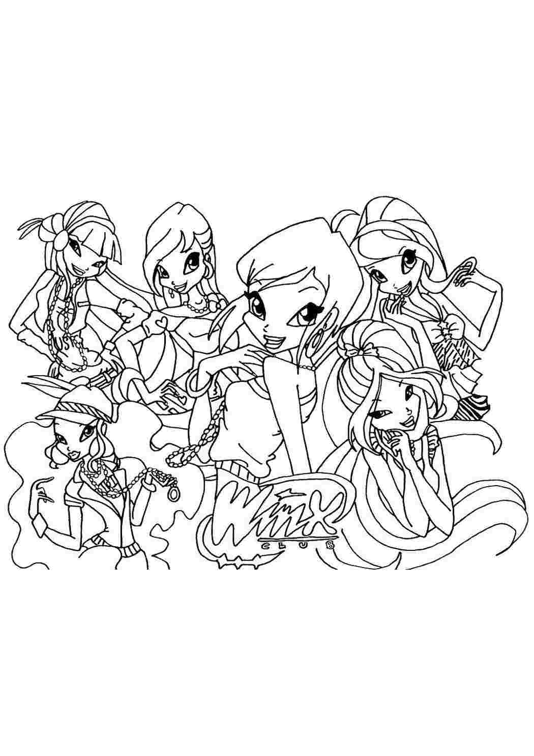 Раскраски Команда винкс. Винкс клуб Персонаж из мультфильма, Winx