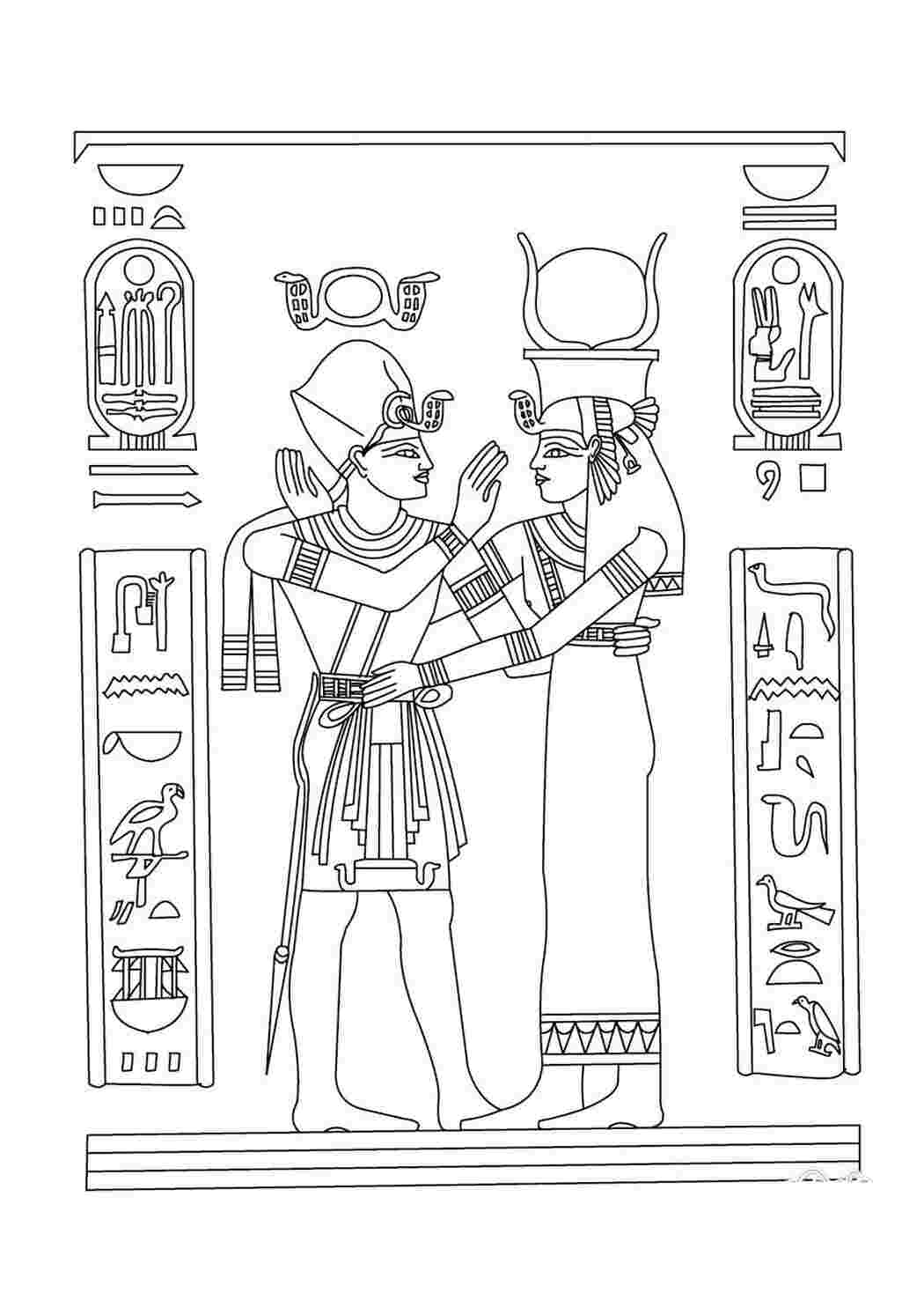 Раскраски картинки на рабочий стол онлайн Древний мир, письменность египта, боги, божества Раскраски для мальчиков бесплатно