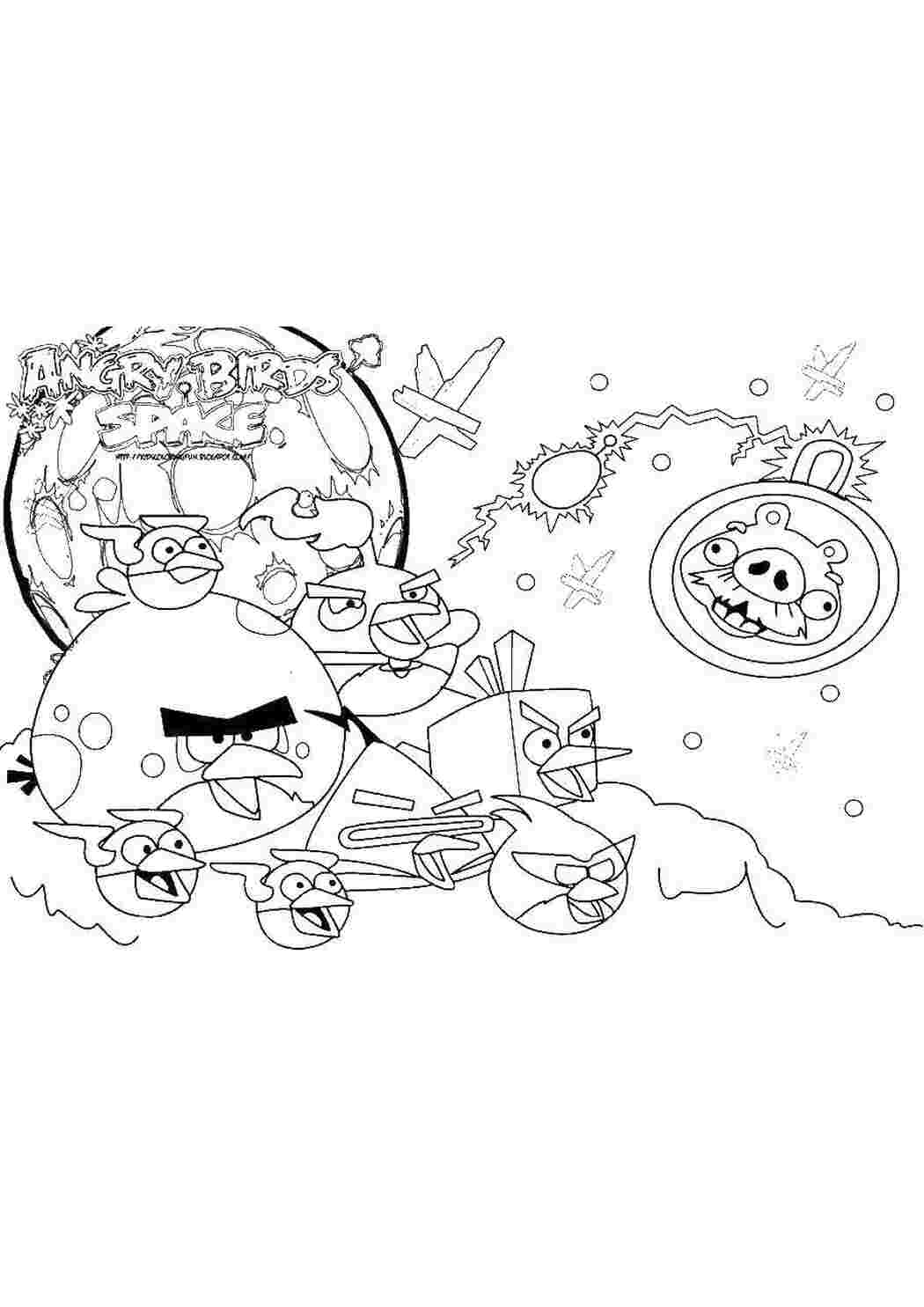 Раскраски Энгри бердс в космосе angry birds энгри бердс, космосе