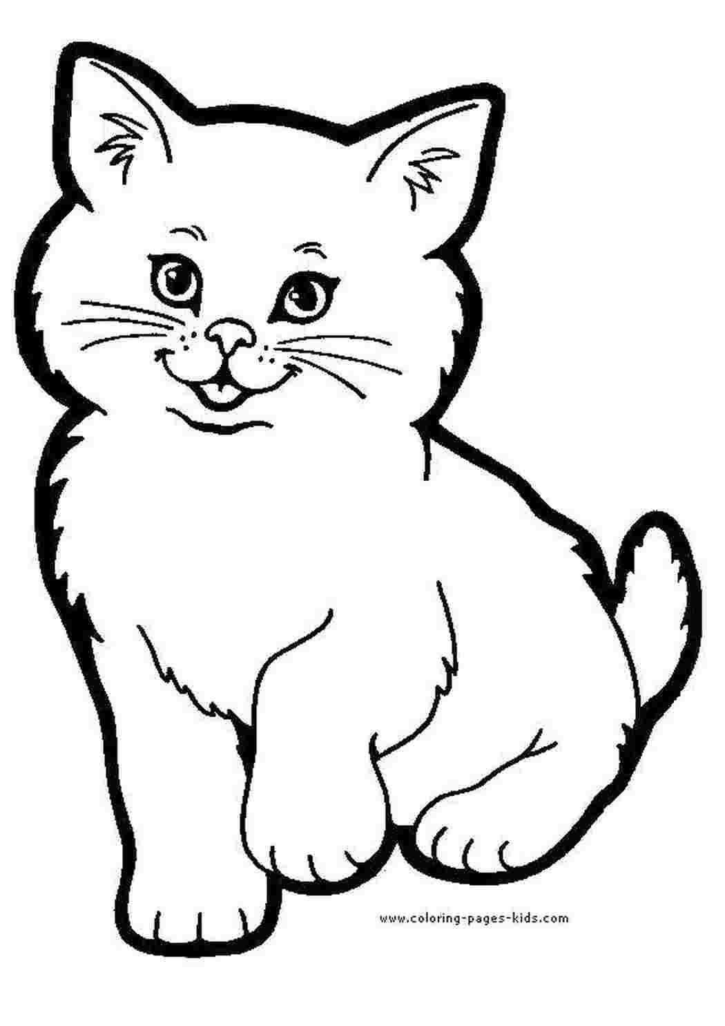 Рисунок и раскраска кошка. Как нарисовать котенка. Сборник для детей