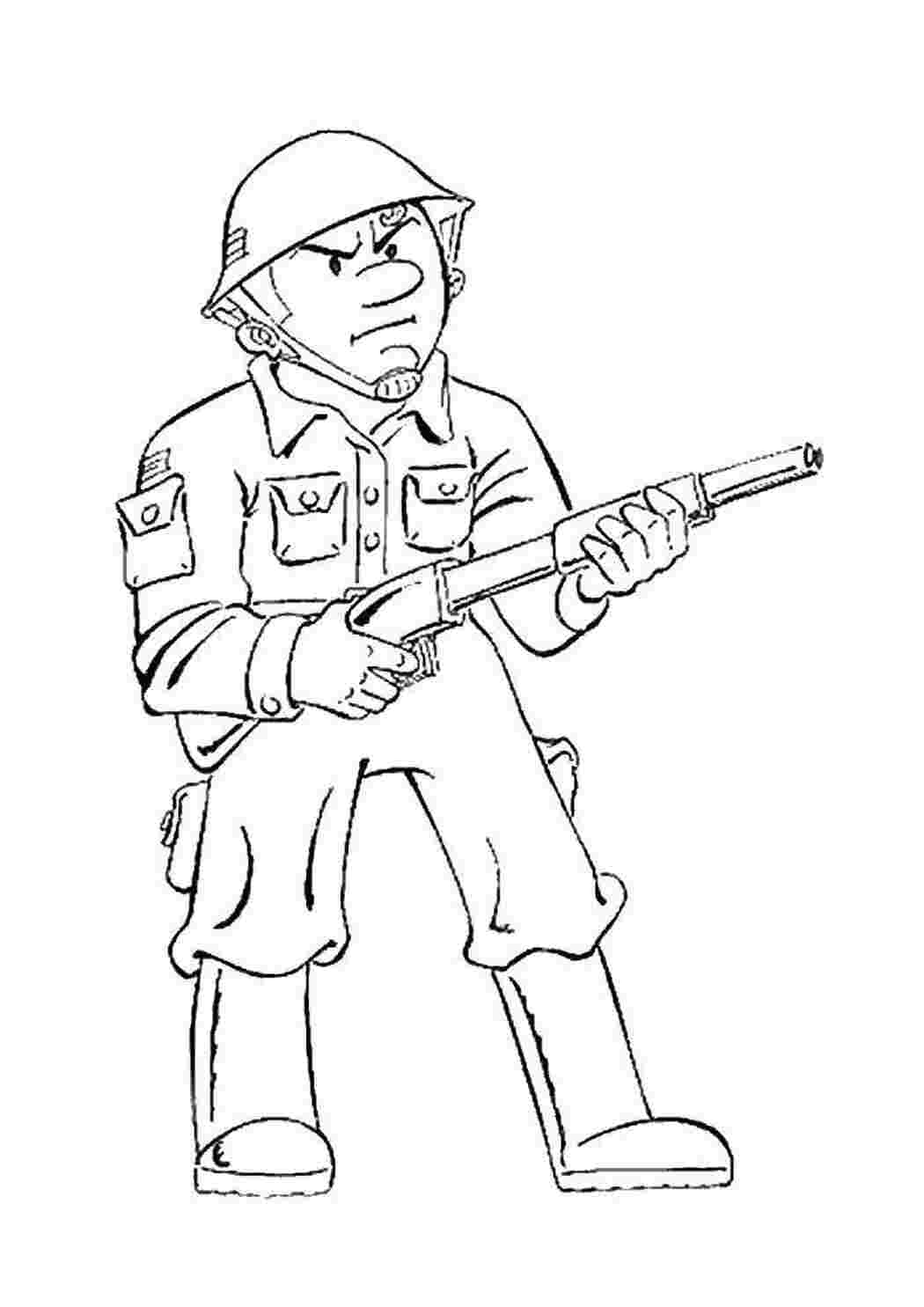 военные раскраски солдат, автомат, война