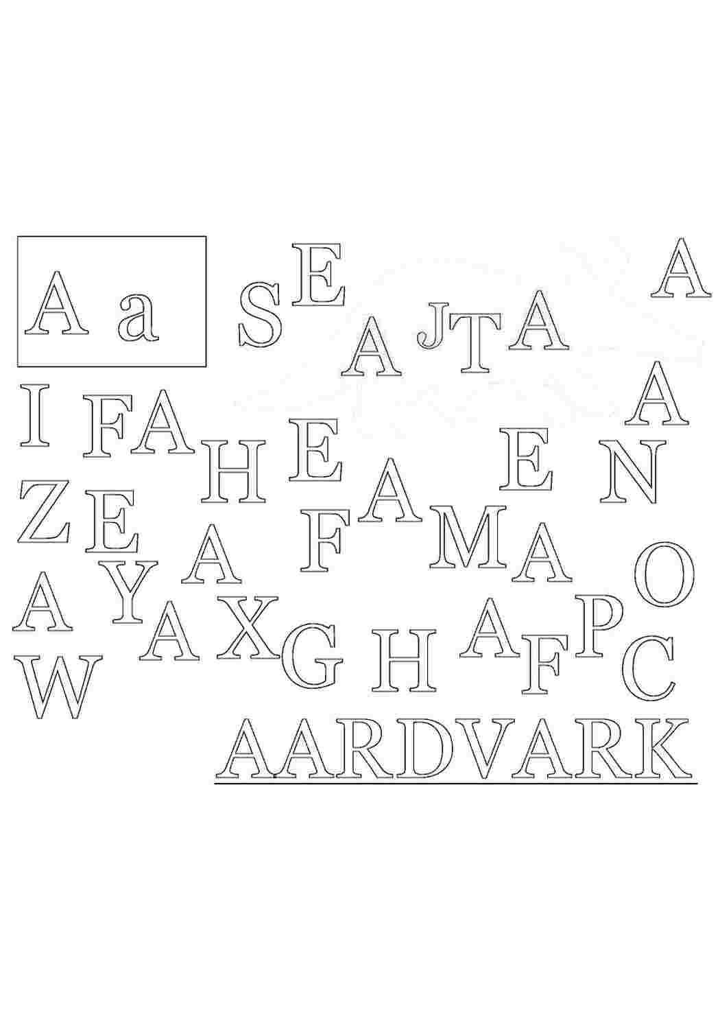 Раскраски Английские буквы, Буква Аа буквы буквы