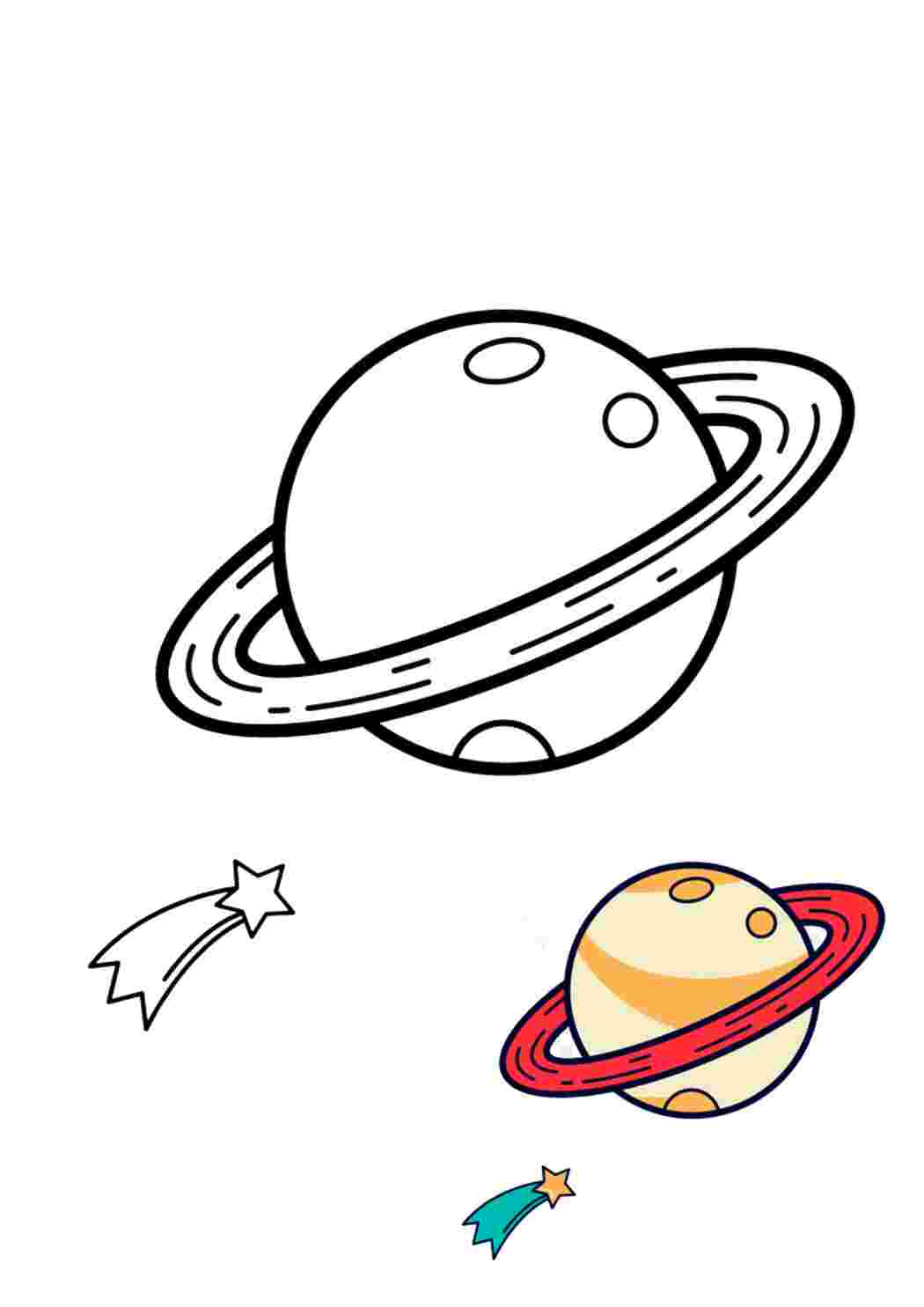 Saturn Planet coloring page | Free Printable Coloring Pages