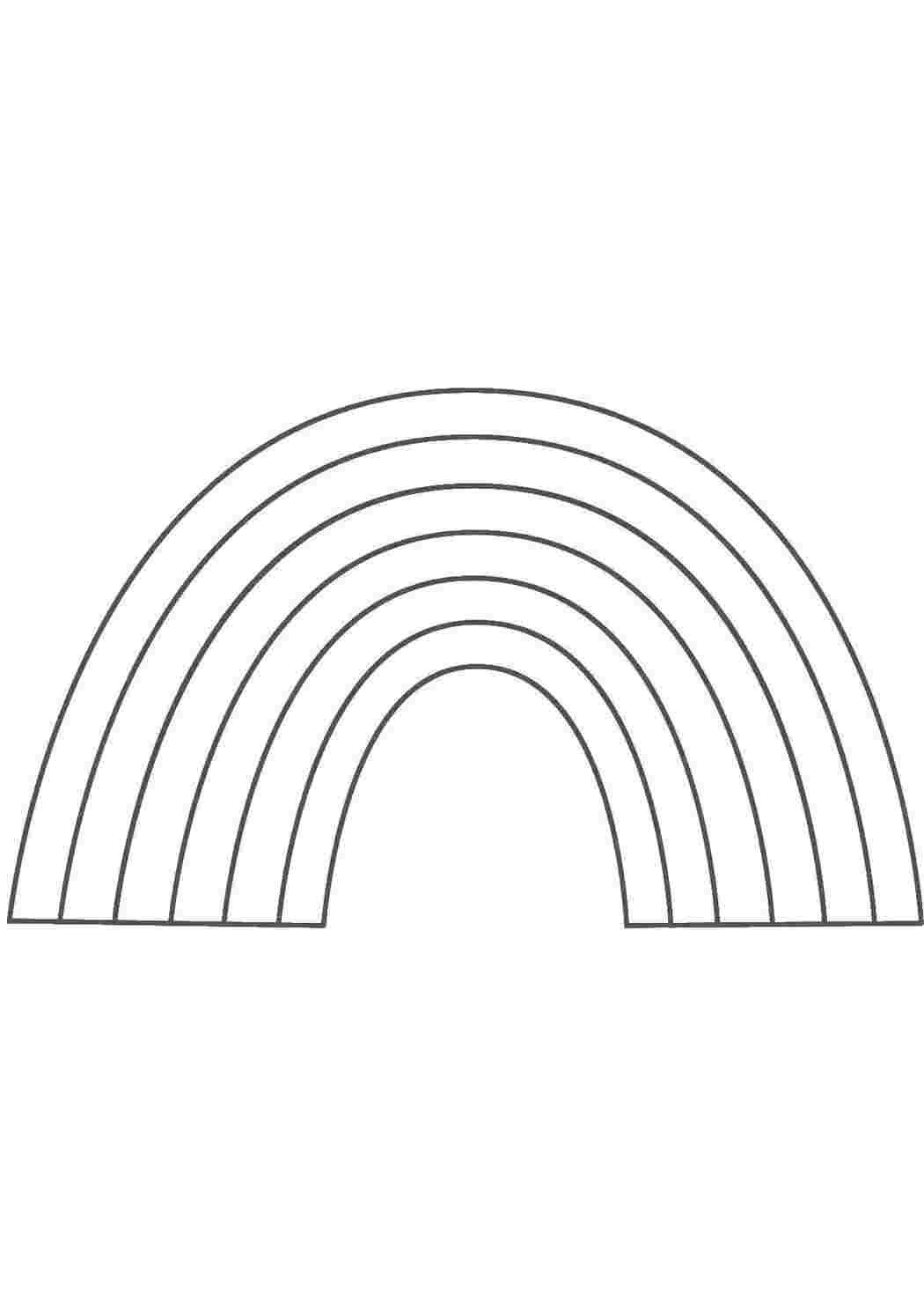 Раскраски Контур радуги Радуга радуга, контур, линии