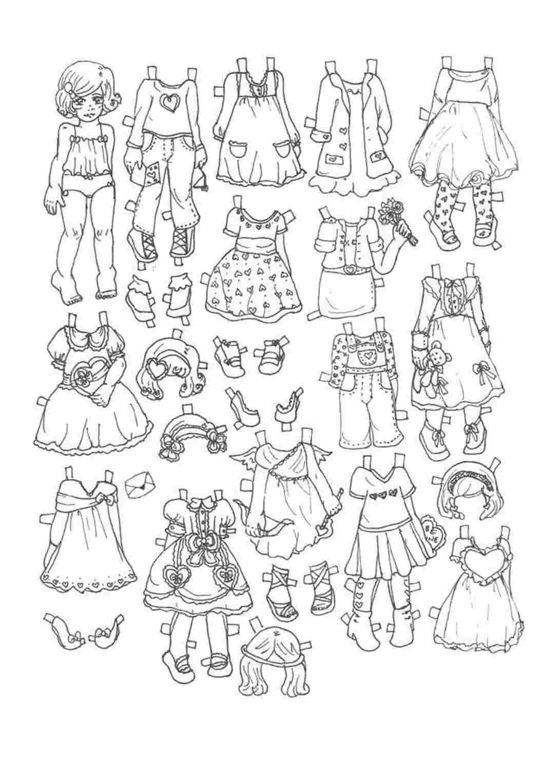 Чем занять ребенка: 11 бумажных кукол с одеждой для вырезания