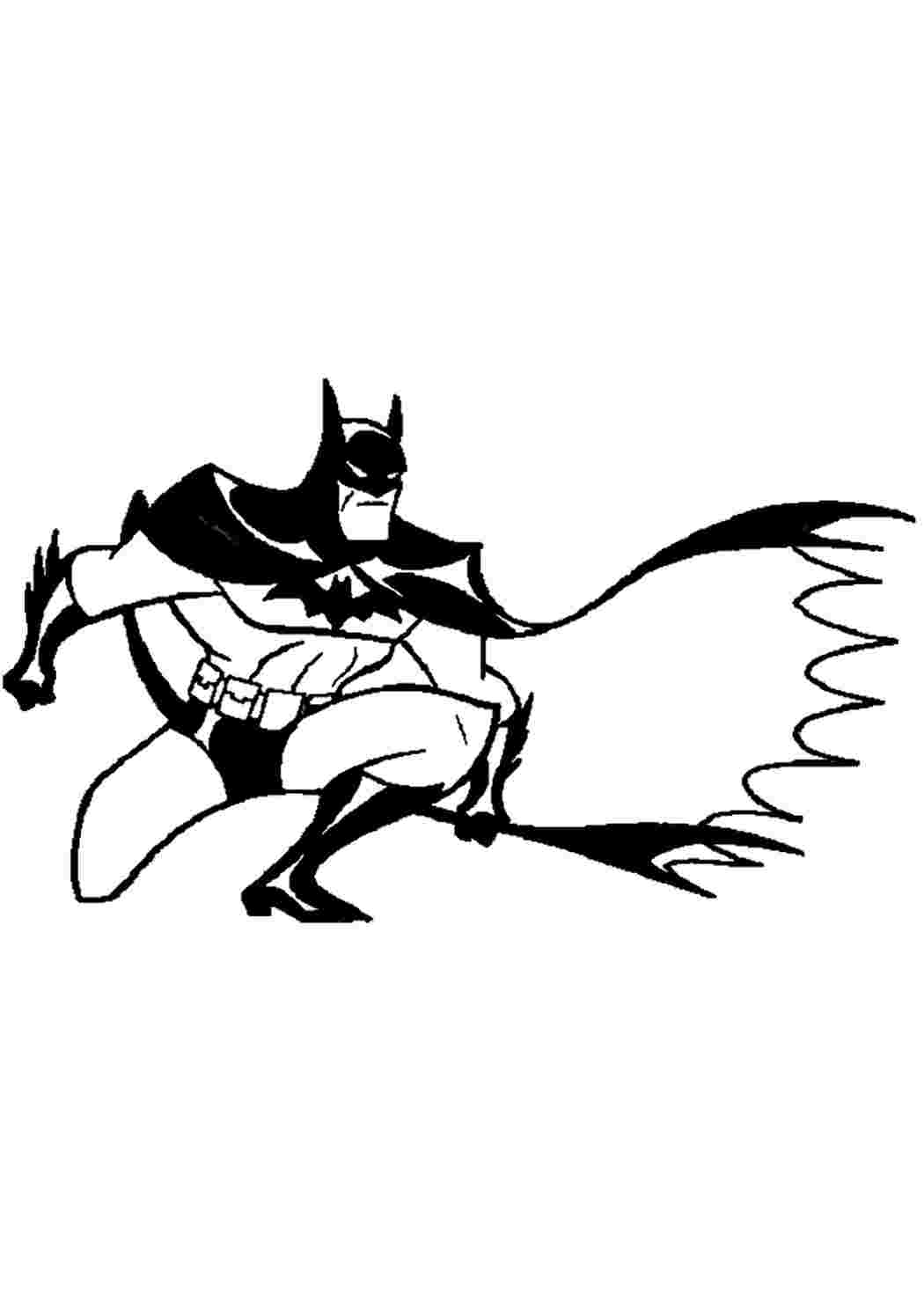 Бэтмен готов к бою Раскраски скачать и распечатать бесплатно.