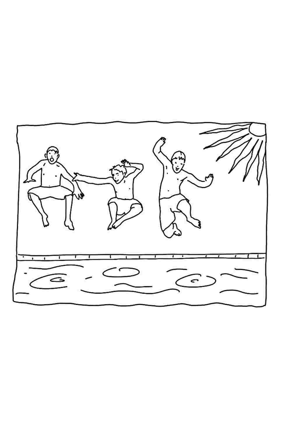 Раскраски Раскраски вода лето, вода, бассейн, мальчики, жара Раскраски вода лето, вода, бассейн, мальчики, жара  Раскраски скачать онлайн