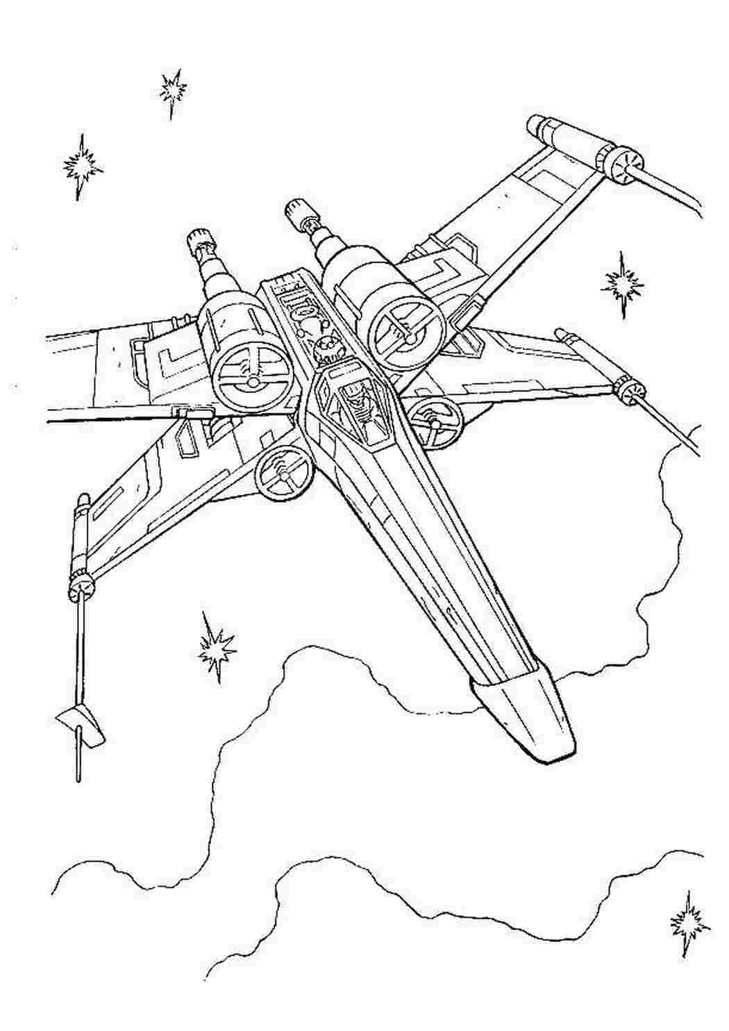 Раскраска Звёздные Войны Космический корабль Тысячелетний сокол