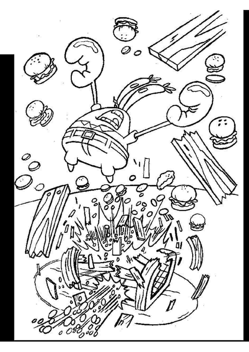 Раскраски Спанч Боб раскраски Спанч боб Мистер Крабс
