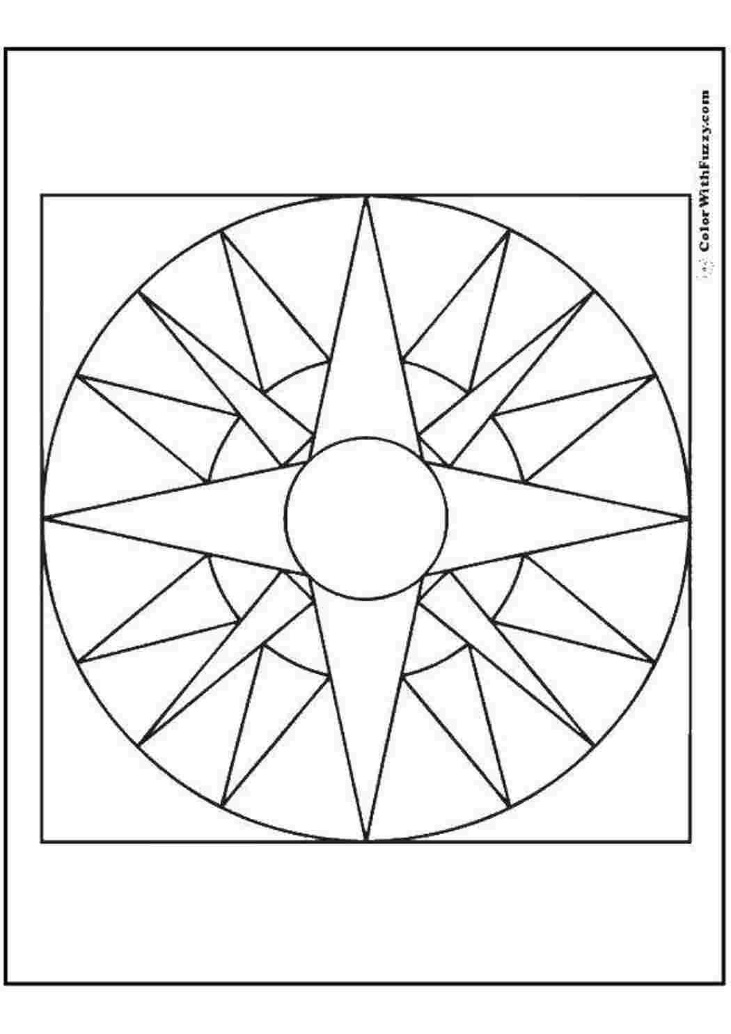 Раскраски Узорный круг узоры Узоры, геометрические