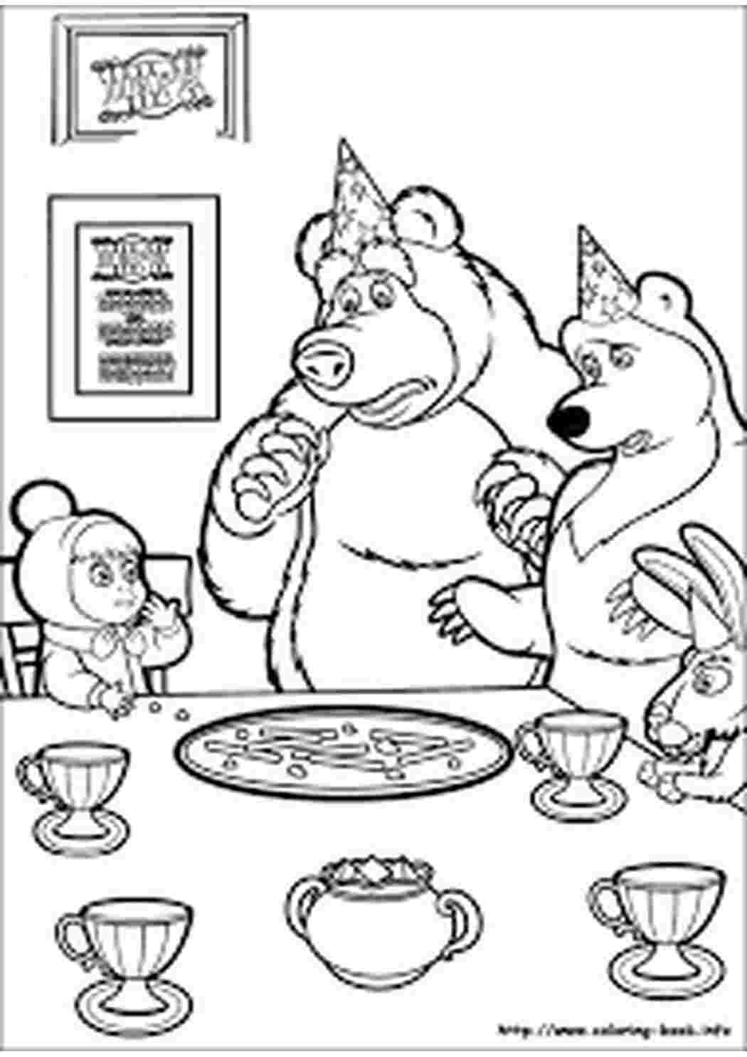 Аппликации набор 6 шт. по 20 стр., «Маша и Медведь»