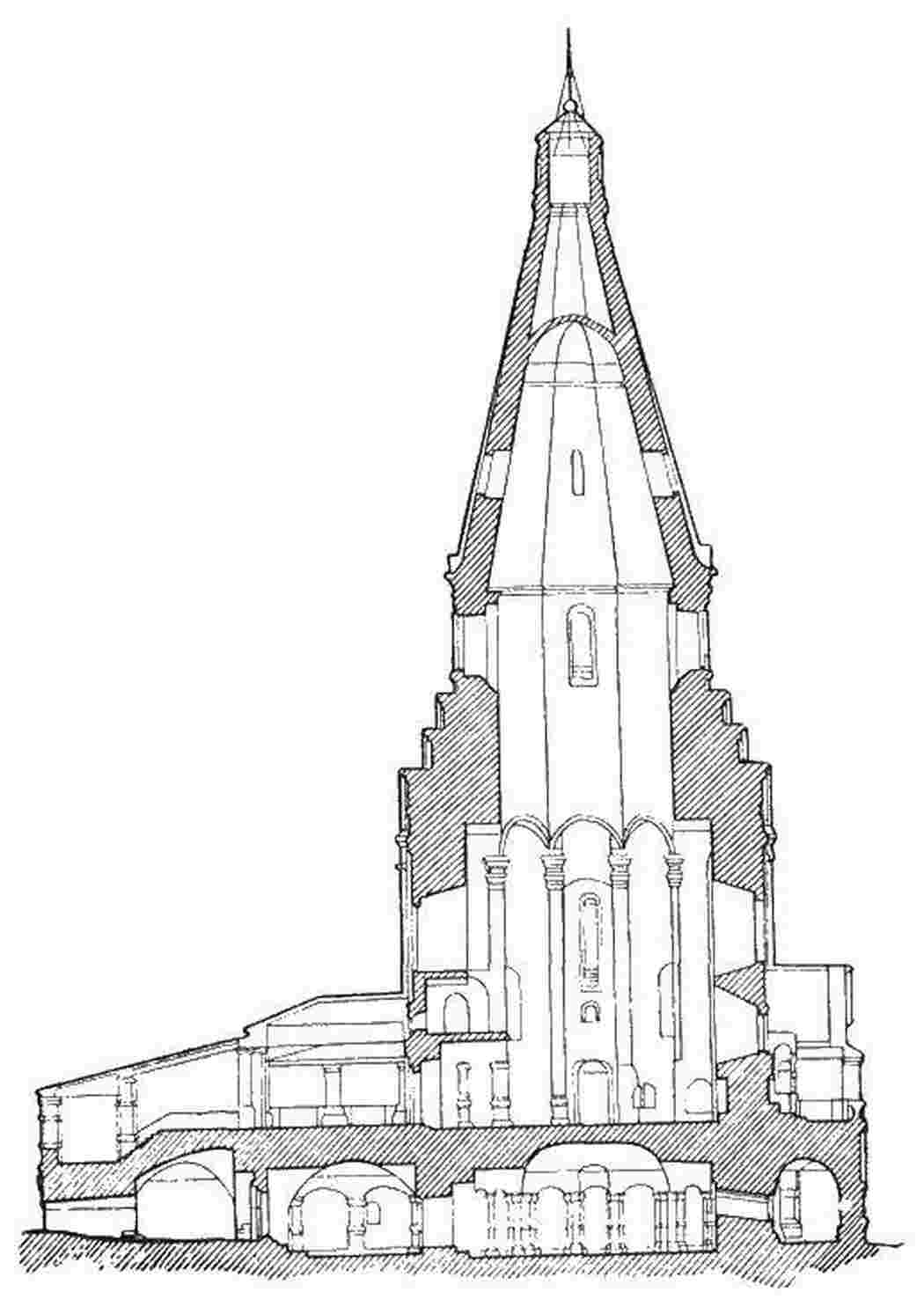 Раскраски Постройка, здание москва здание