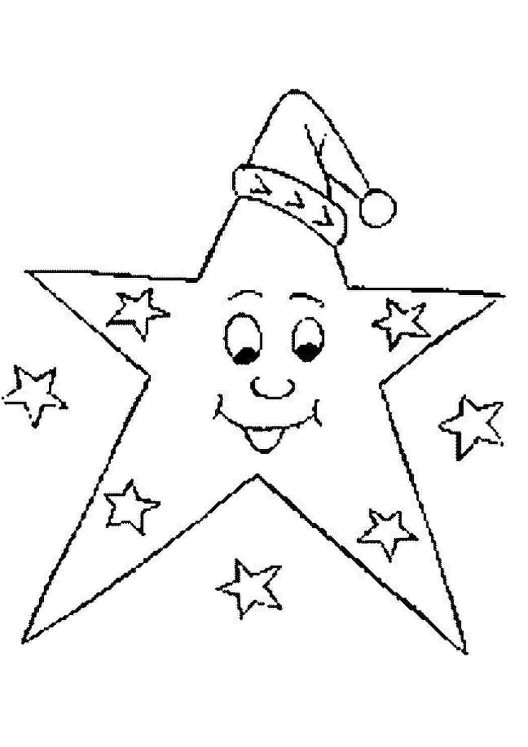 Раскраска звезда для дошкольников