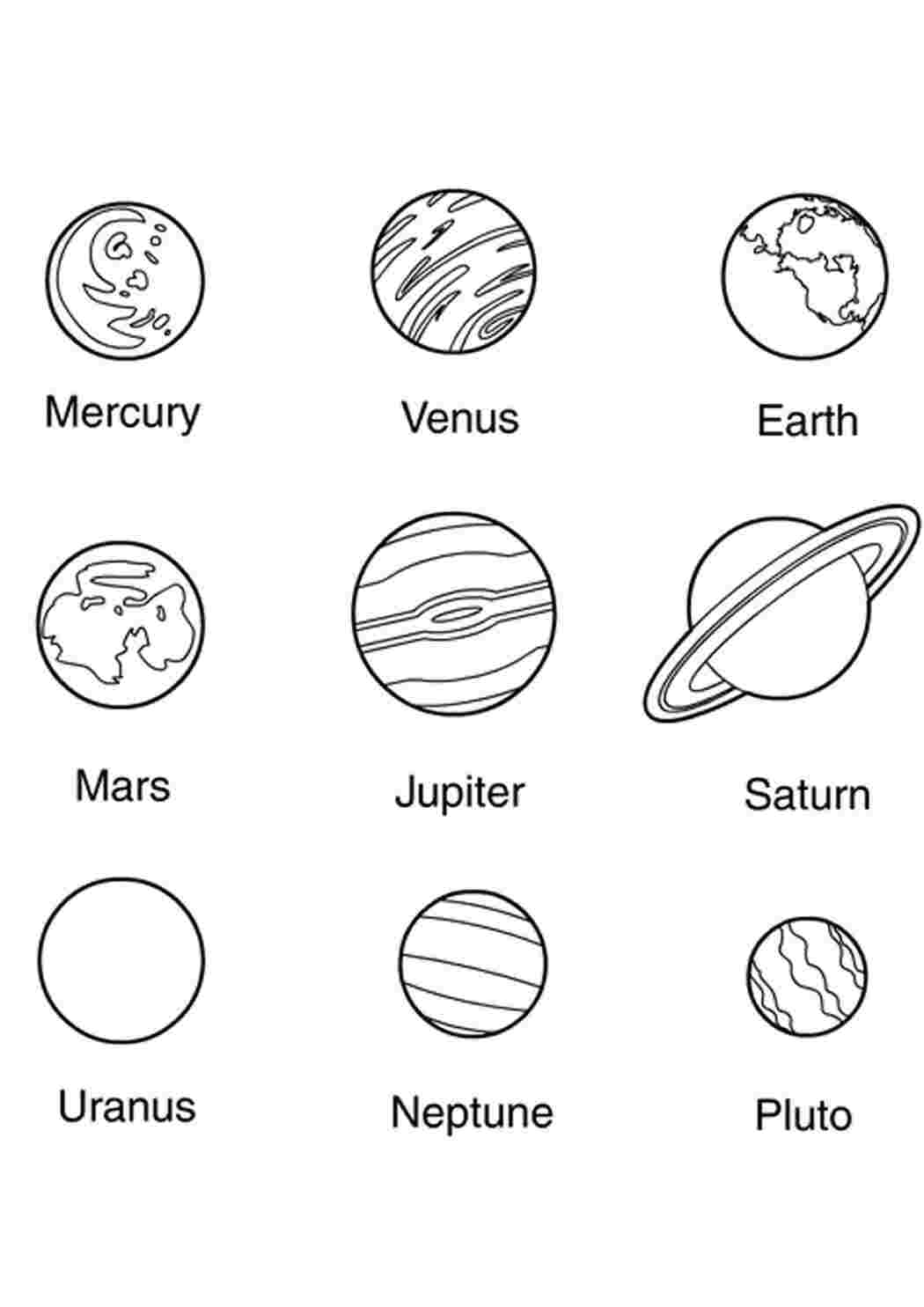 Раскраски Наука Астрономия  Наука, Астрономия, Раскраска, Астрономия, 9 планет Солнечной системы, Меркурий, Венера, Земля, Марс, Юпитер, Саткон, Уран, Нептун, Плутон.jpg