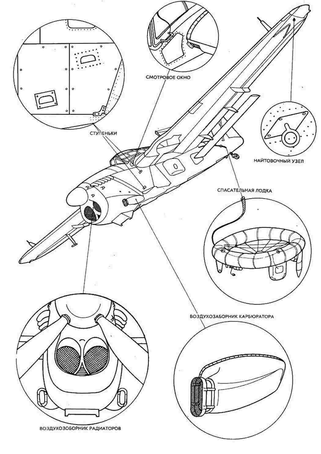 Корабли спасательная лодка, воздухозаборник карбюратора, воздухозаборник радиатора, нейтовочный узе, смотровое окно, ступеньки
