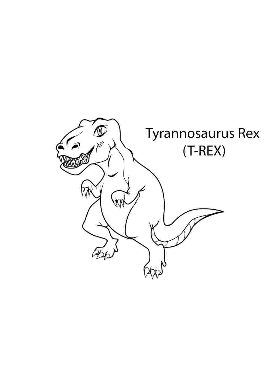 Раскраски Тираннозавр рэкс динозавр Динозавры