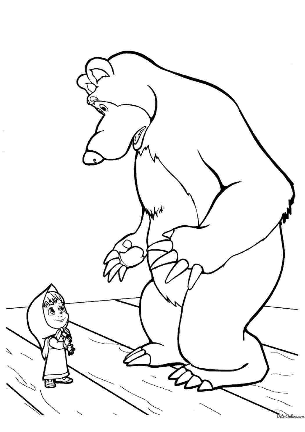 Раскраски  раскраски на тему маша и медведь               раскраски на тему маша и медведь для мальчиков и девочек. Интересные раскраски с персонажами мультфильма маша и медведь для детей           