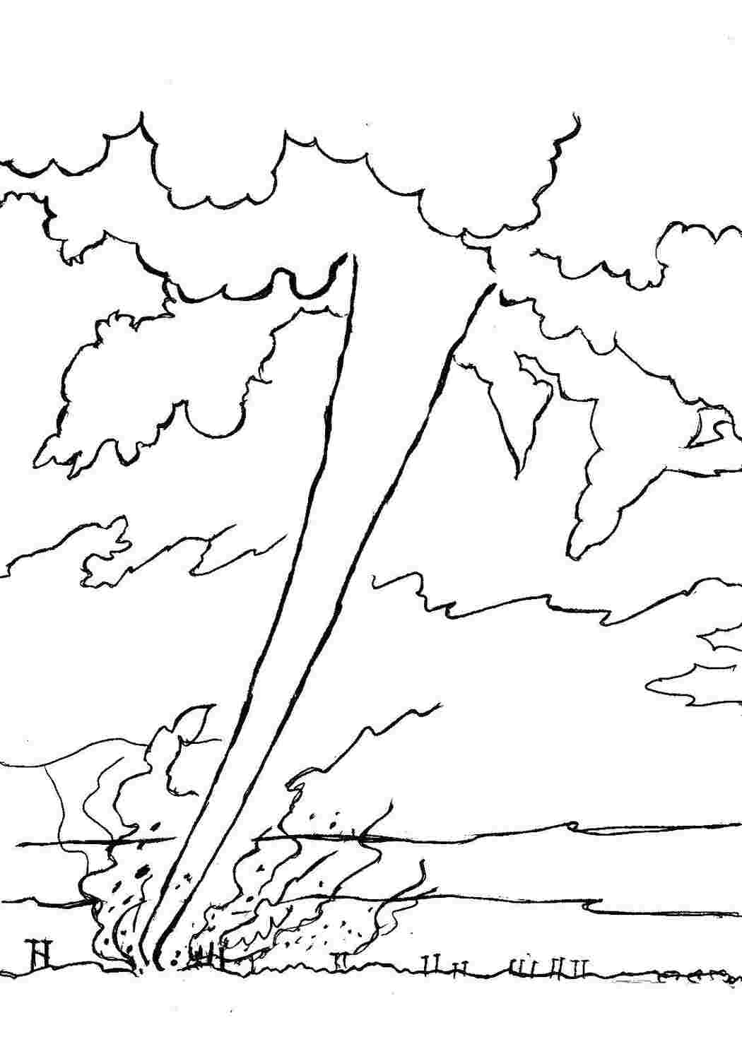 Раскраски Большой торнадо раскраски Торнадо