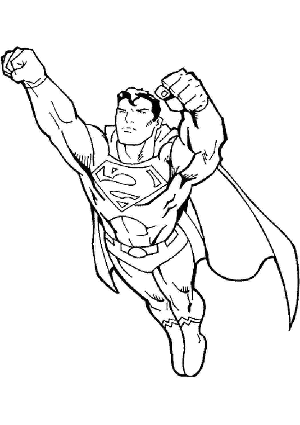Раскраски Супермен в полете супергерои супермен, супергерои