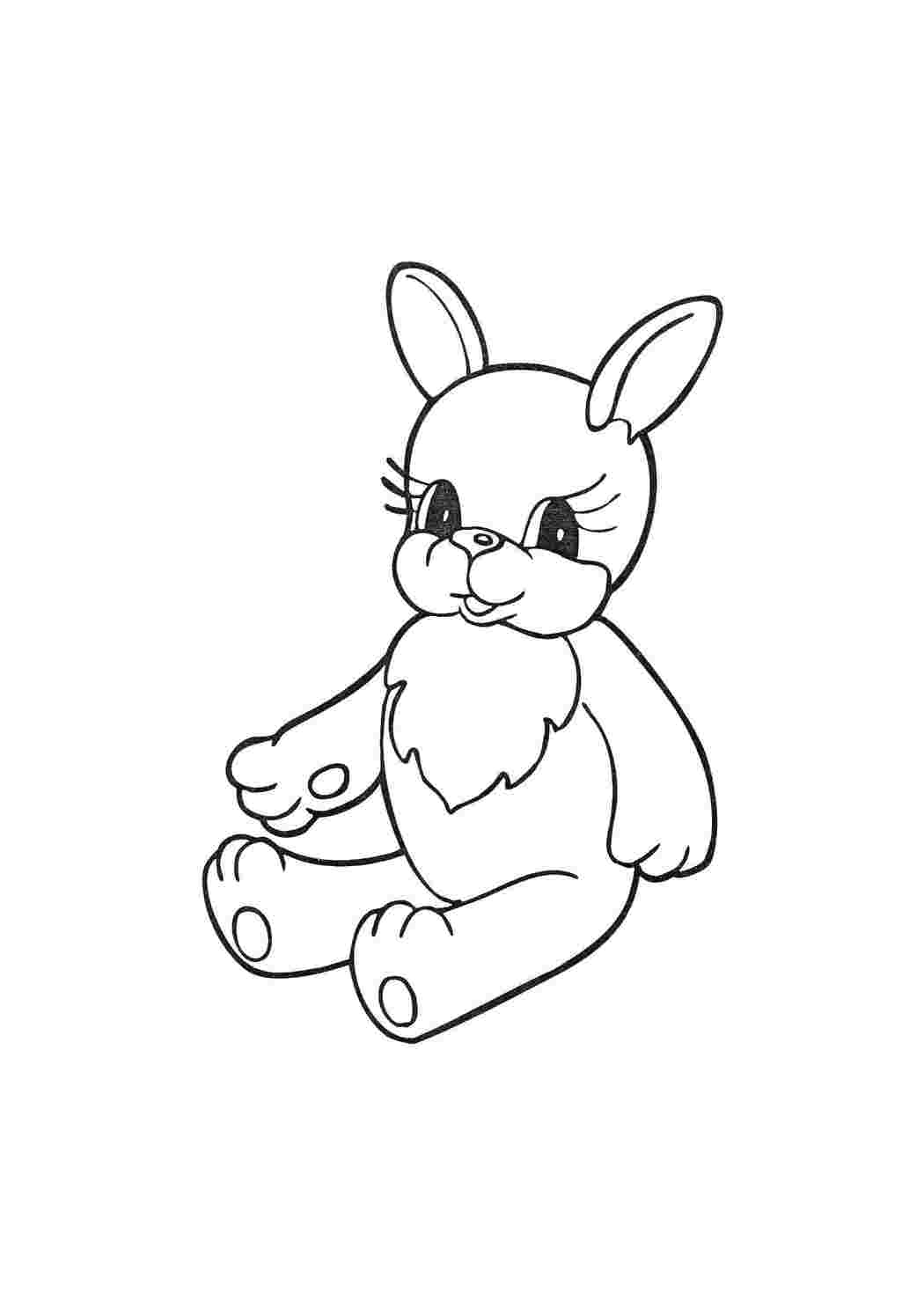 Раскраски Зайчик игрушки заяц, кролик