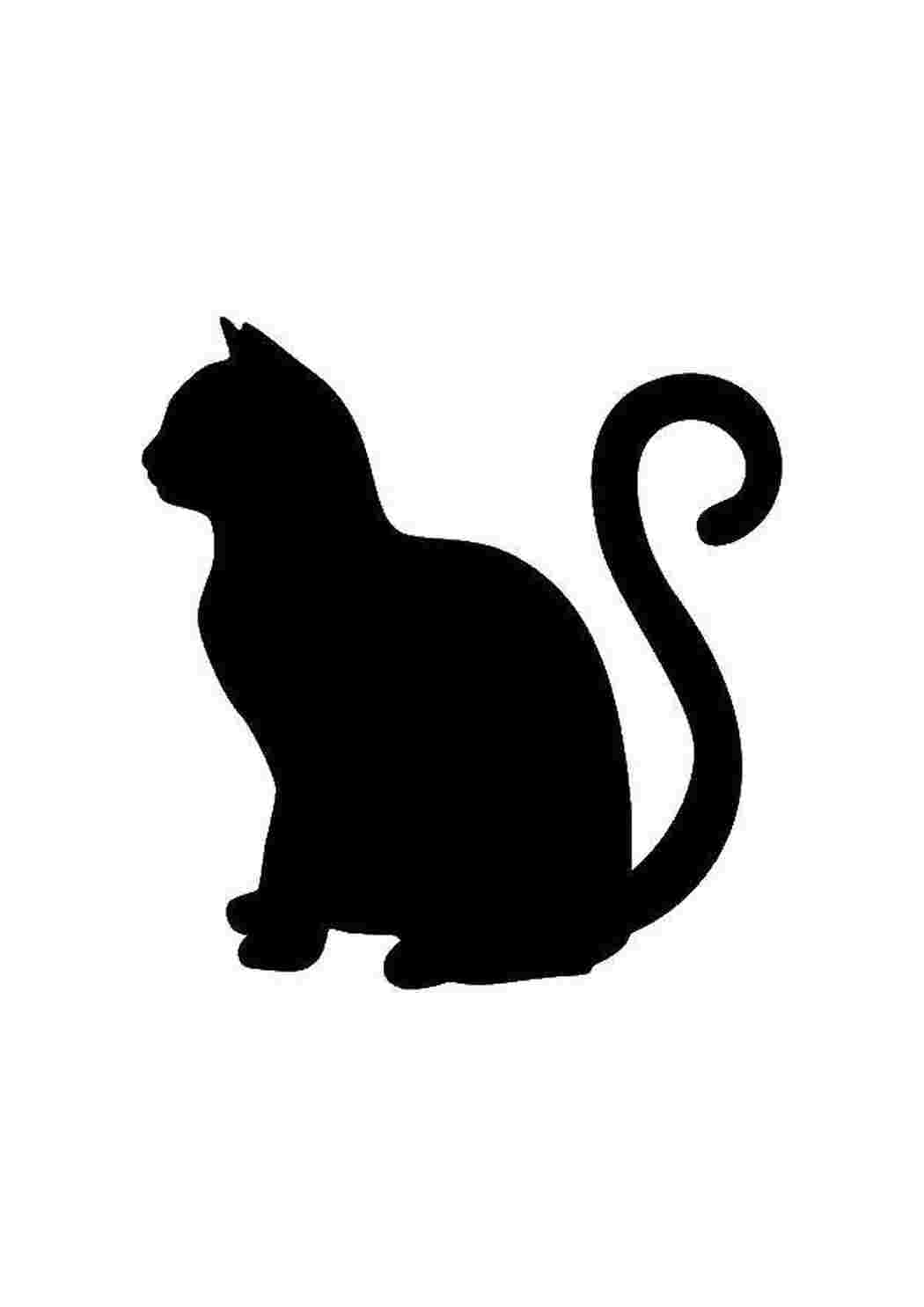 Раскраски Контур кошки Контур кошки для вырезания контур, кошка