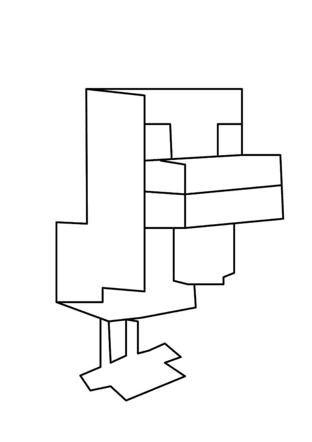 Курица из майнкрафт раскраска Раскраски скачать и распечатать бесплатно.