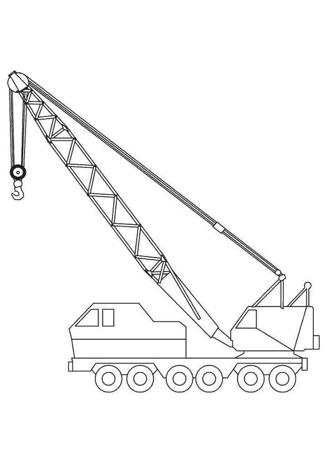 Раскраски, Кран, Строительный кран кран, стройка, спецтехника, Подъемный  кран, картинки на рабочий стол онлайн, картинки на рабочий стол онлайн,  картинки на рабочий стол онлайн, Подъемный кран.