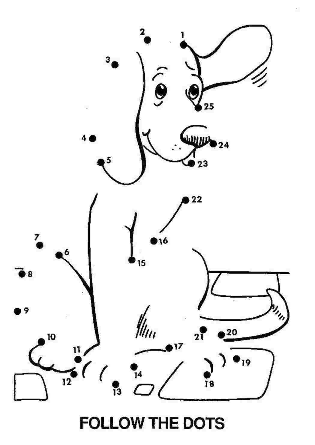 Раскраски Дорисуй собачку Нарисуй по точкам дорисуй по точкам, по цифрам, собачка